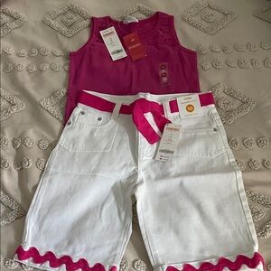 Gymboree Pink and White Kids Matching Set